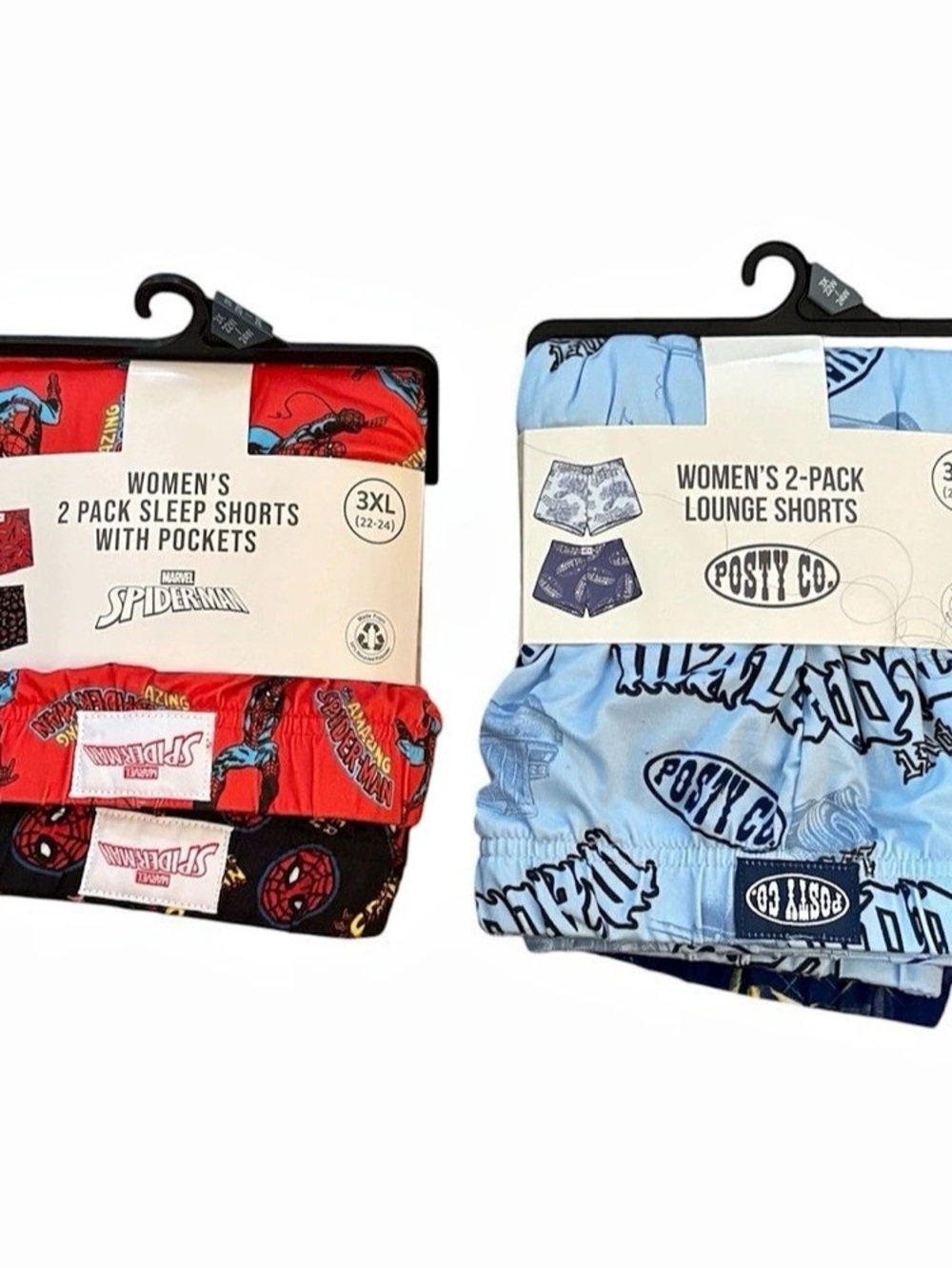 Marvel 2-Pack Spider-man sleep Shorts & Posty Co. 2 lounge shorts - size: 3XL